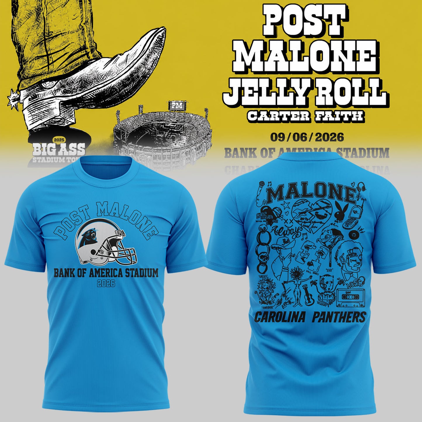 The BIG ASS Stadium Tour 2026 At Bank of America Stadium Charlotte, North Carolina Shirt