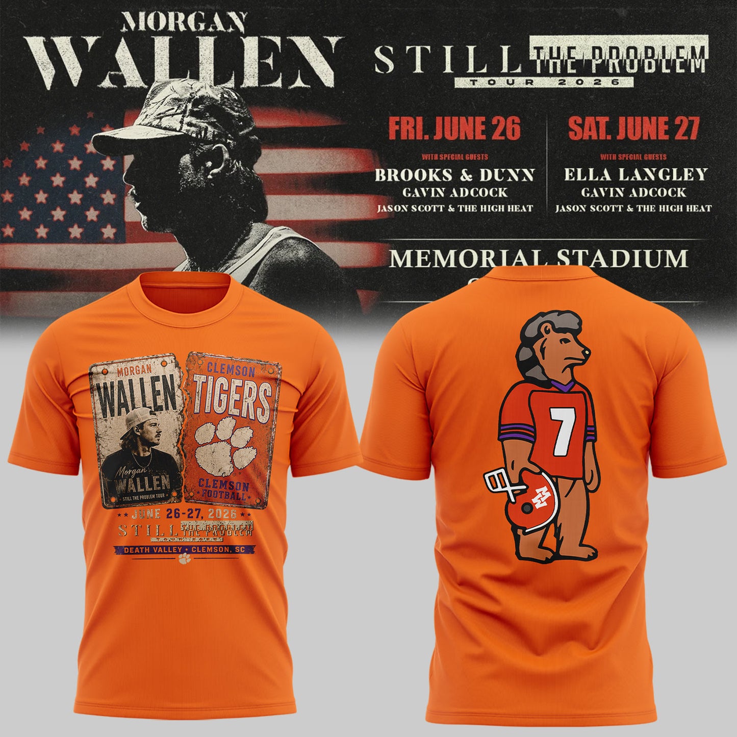 MW “Still The Problem Tour”at Clemson Memorial Stadium Shirt