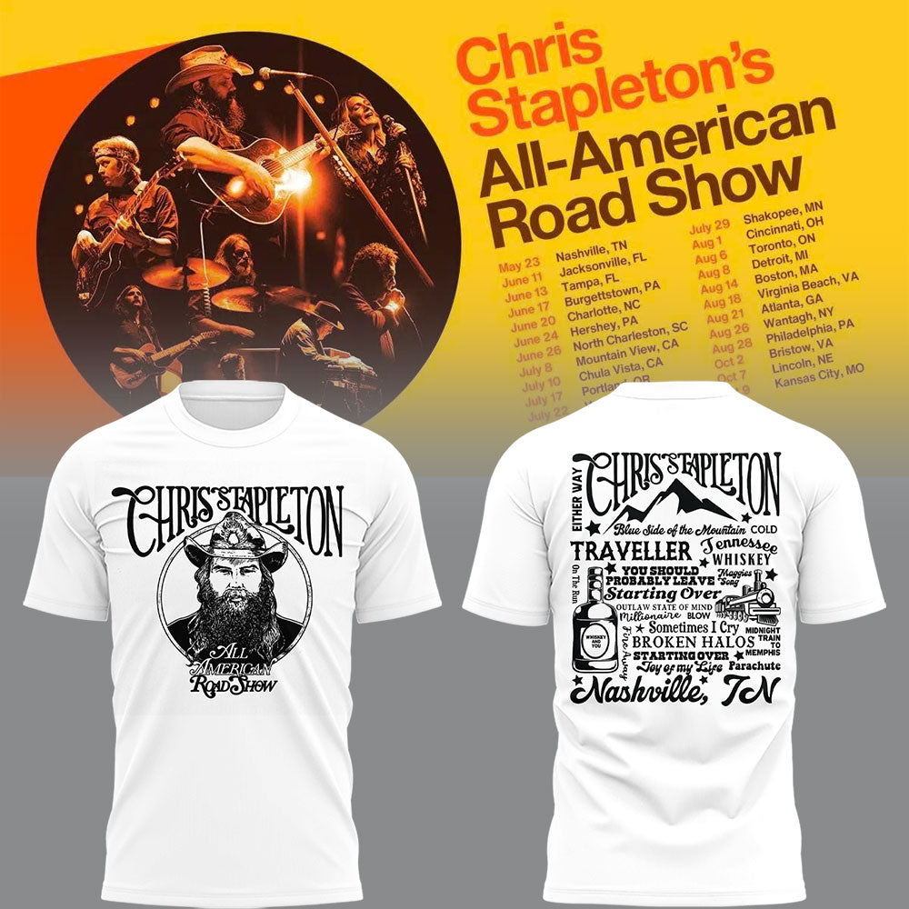 Limited Edition Chris Stapleton “All-American Road Show” At Nissan Stadium Tshirt