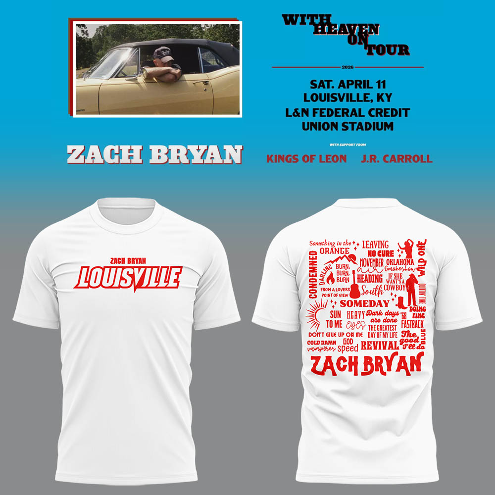 Limited Zach “With Heaven On Tour 2026.” At Louisville TShirt-LL260410030