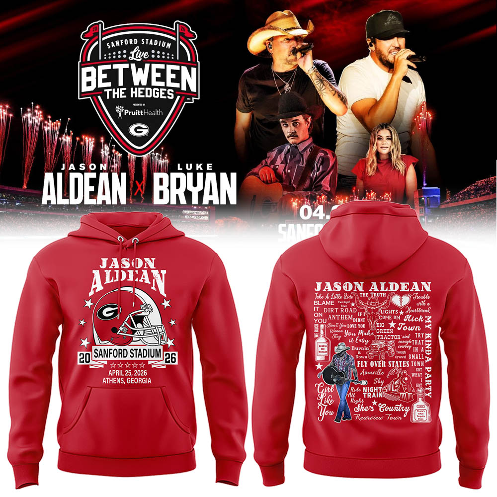 Limited Edition JA “Live Between The Hedges” At Sanford Stadium Hoodie-LL260421021