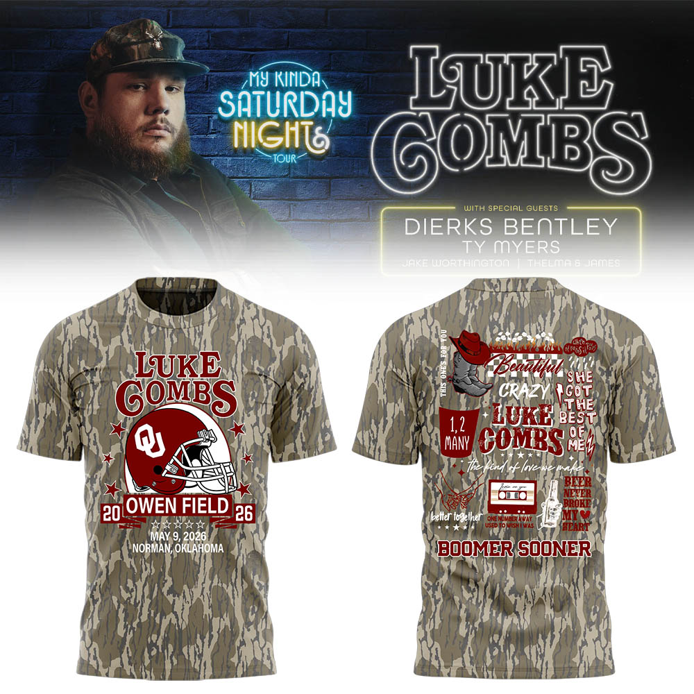 Limited Edition “My Kinda Saturday Night Tour” at Oklahoma Memorial Stadium Shirt