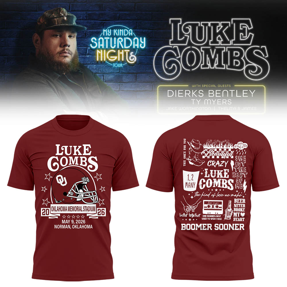 Limited Edition “My Kinda Saturday Night Tour” at Oklahoma Memorial Stadium Tshirt