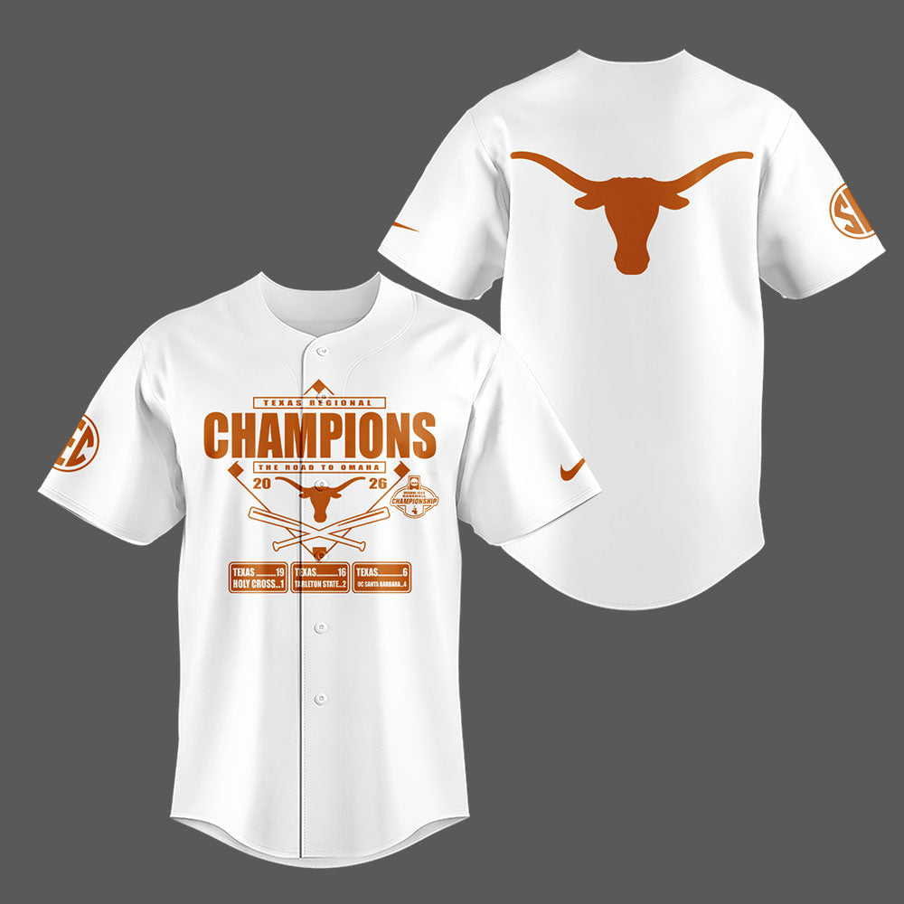 Limited Edition Texas Baseball AUSTIN REGIONAL CHAMPS 🏆 Jersey