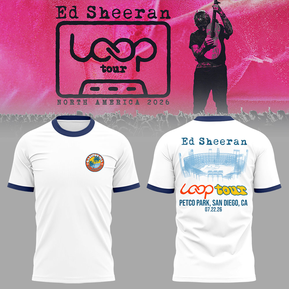 Ed “North American Loop Tour 2026” at Petco Park,CA🎸➕✖️➗ Shirt