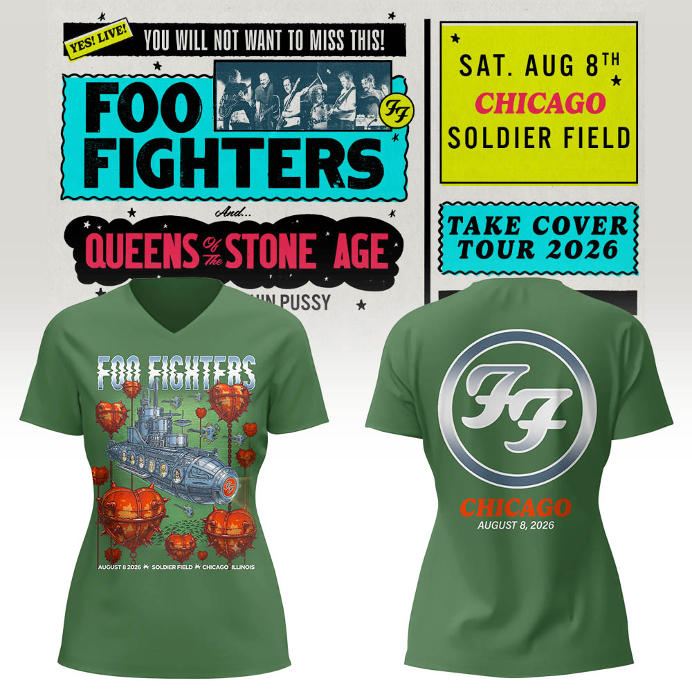 FF 🎸🎤 “Take Cover Tour 2026” in Chicago,IL V-neck TShirt