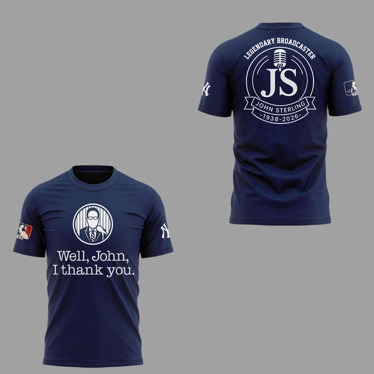 “Remembering John Sterling — The Voice of the Yankees” Shirt
