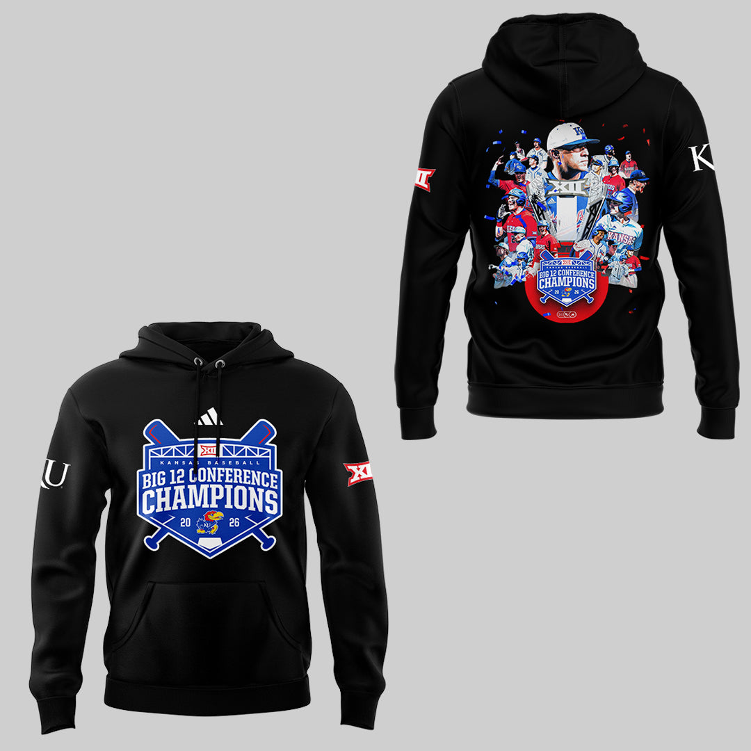 Jayhawks B12 Conference Champions ⚾🏆 Hoodie