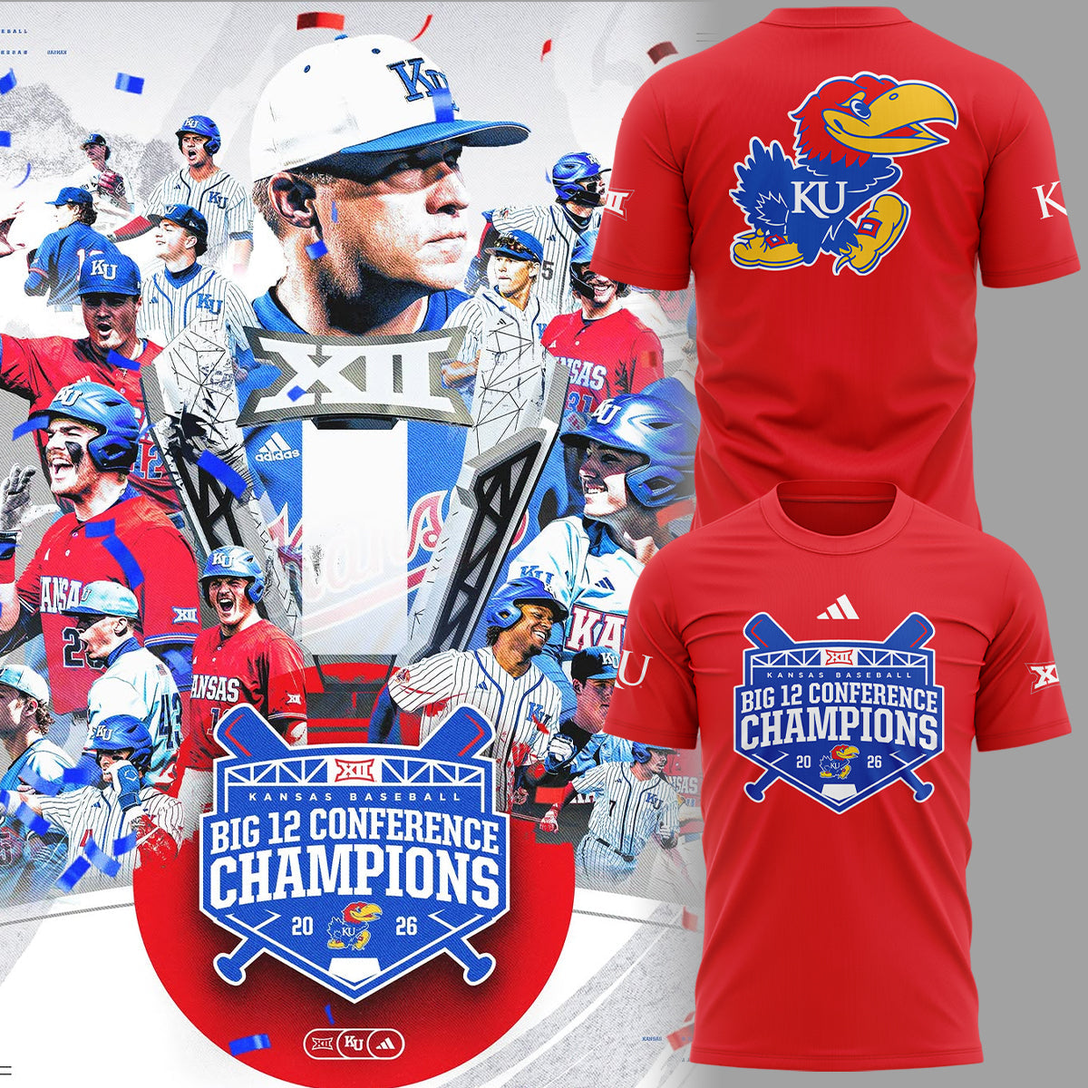 Jayhawks B12 Conference Champions Limited Edition Shirt