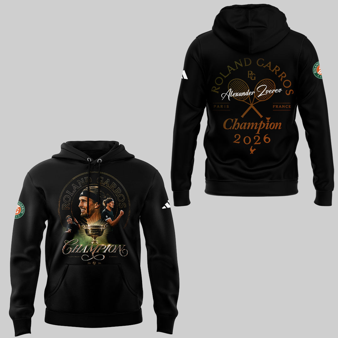 Alexander Zverev 2026 Roland-Garros Champions 🎾🏆 Hoodie-ND06082608
