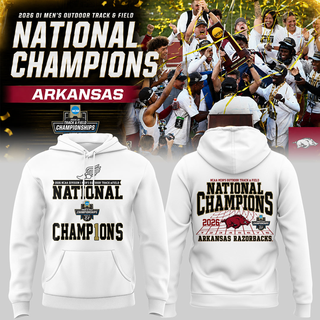 Razorbacks 2026 D1 Men’s Outdoor Track&Field National Champions Hoodie