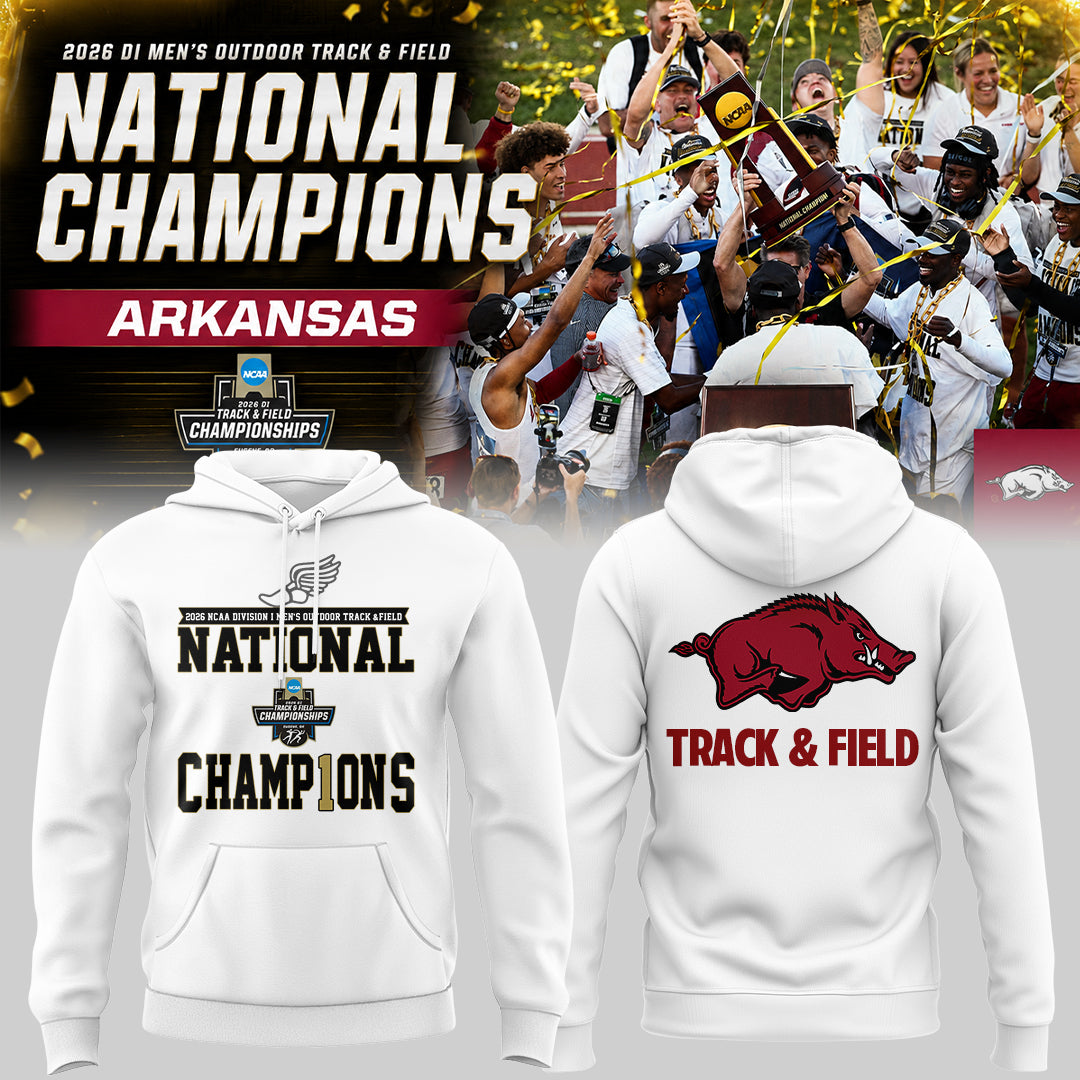 Razorbacks 2026 D1 Men’s Outdoor Track&Field National Champions Hoodie