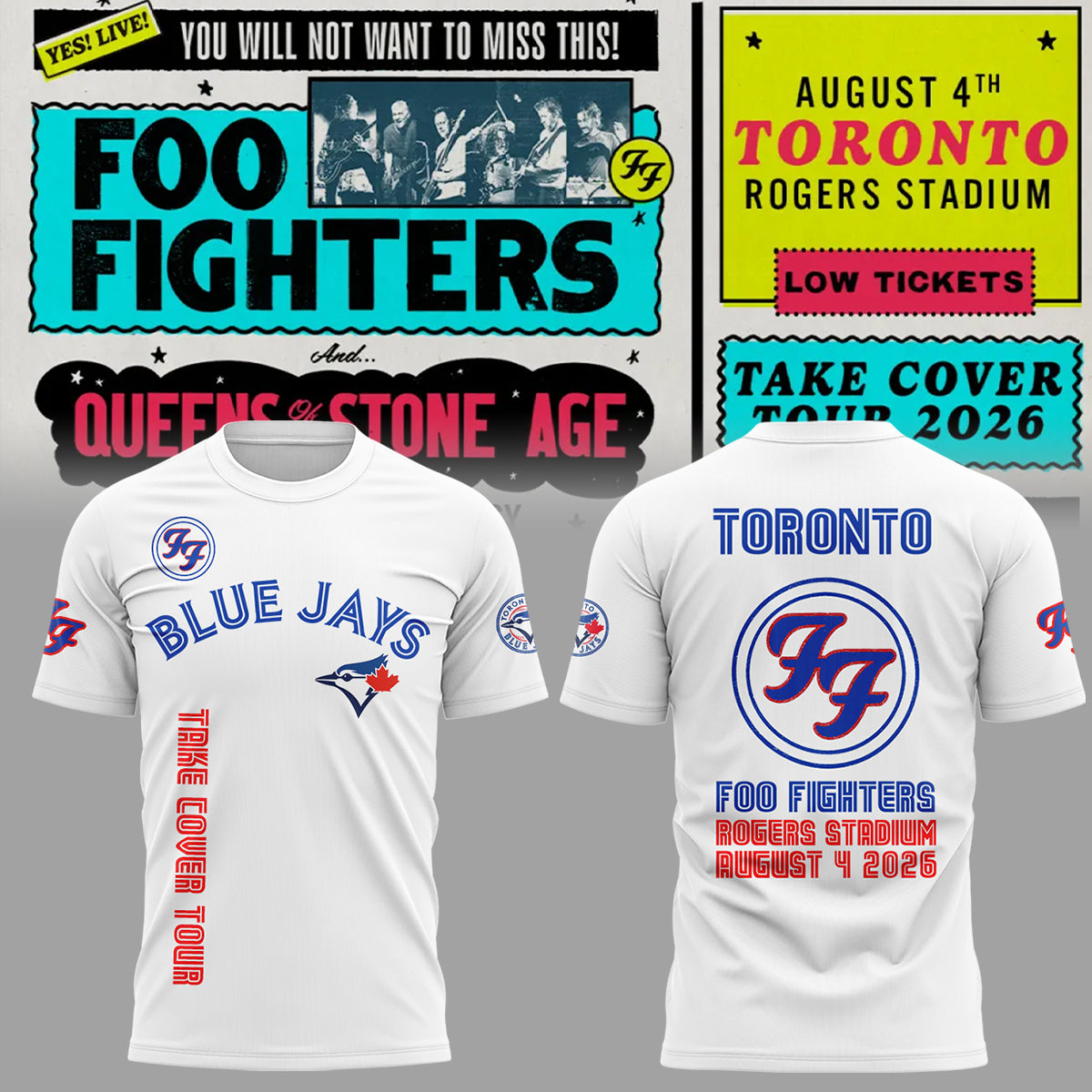 Limited Edition TAKE COVER TOUR 2026 At Toronto Shirt