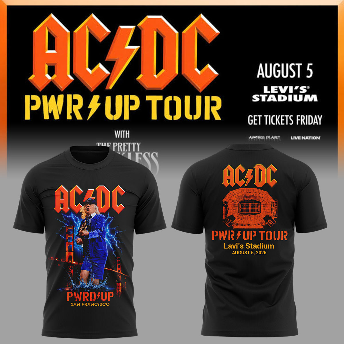 Limited Edition Power Up Tour 2026 At Levi’s Stadium,CA Shirt