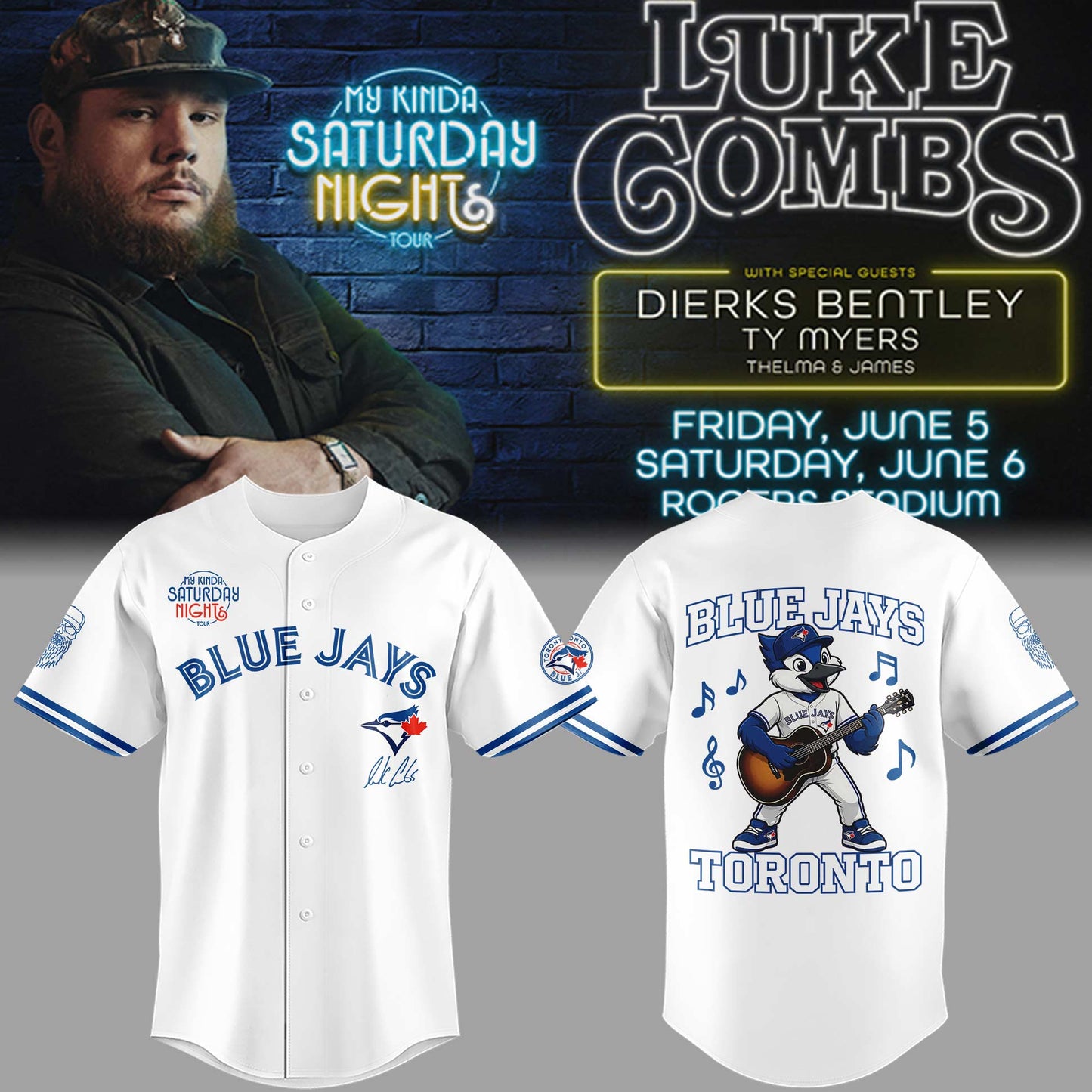 Limited Editon “My Kinda Saturday Night Tour” LC x Jays Jersey