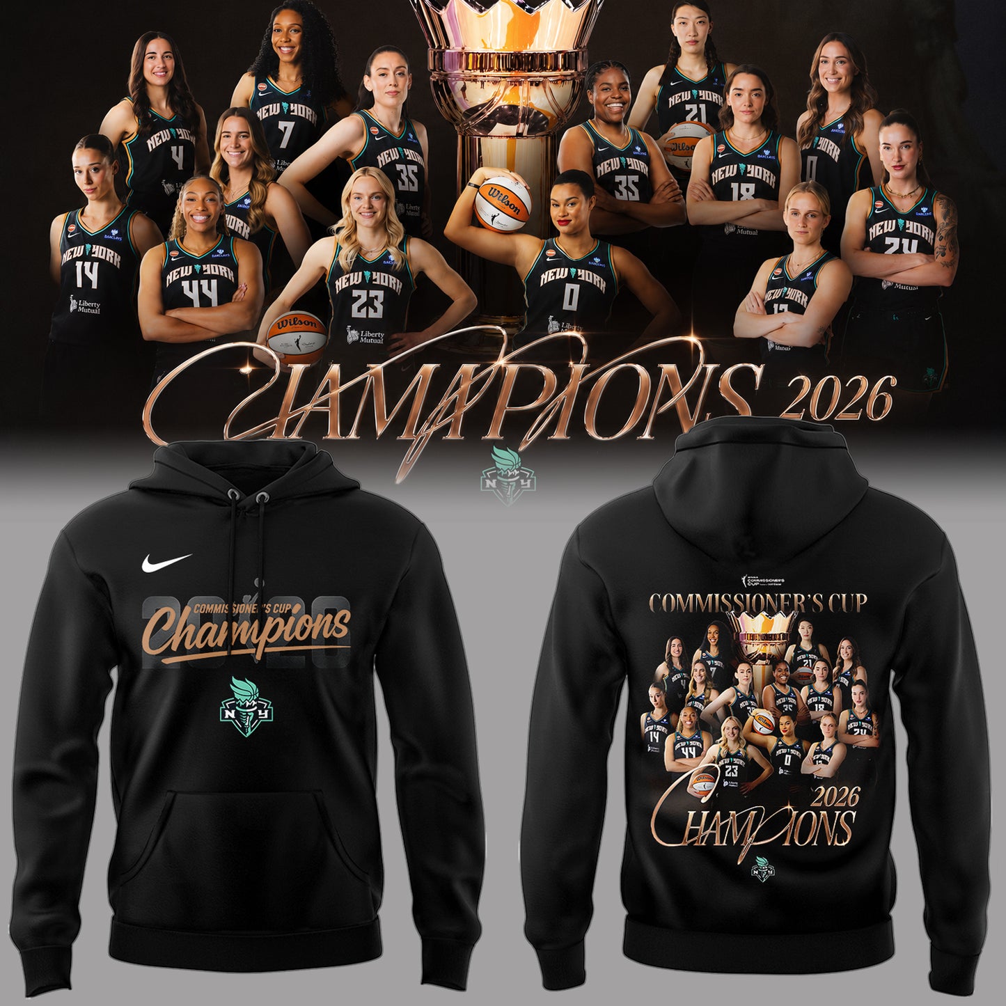 Liberty 🗽2026 Commissioner’s Cup Champions 🏀🏆 Hoodie