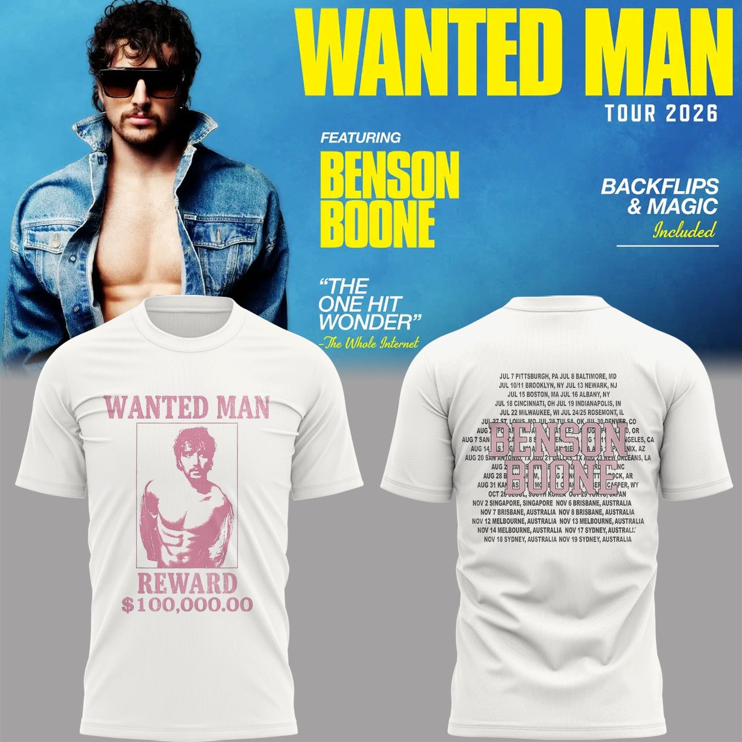 Limited Edition Wanted Man Tour 2026 Shirt