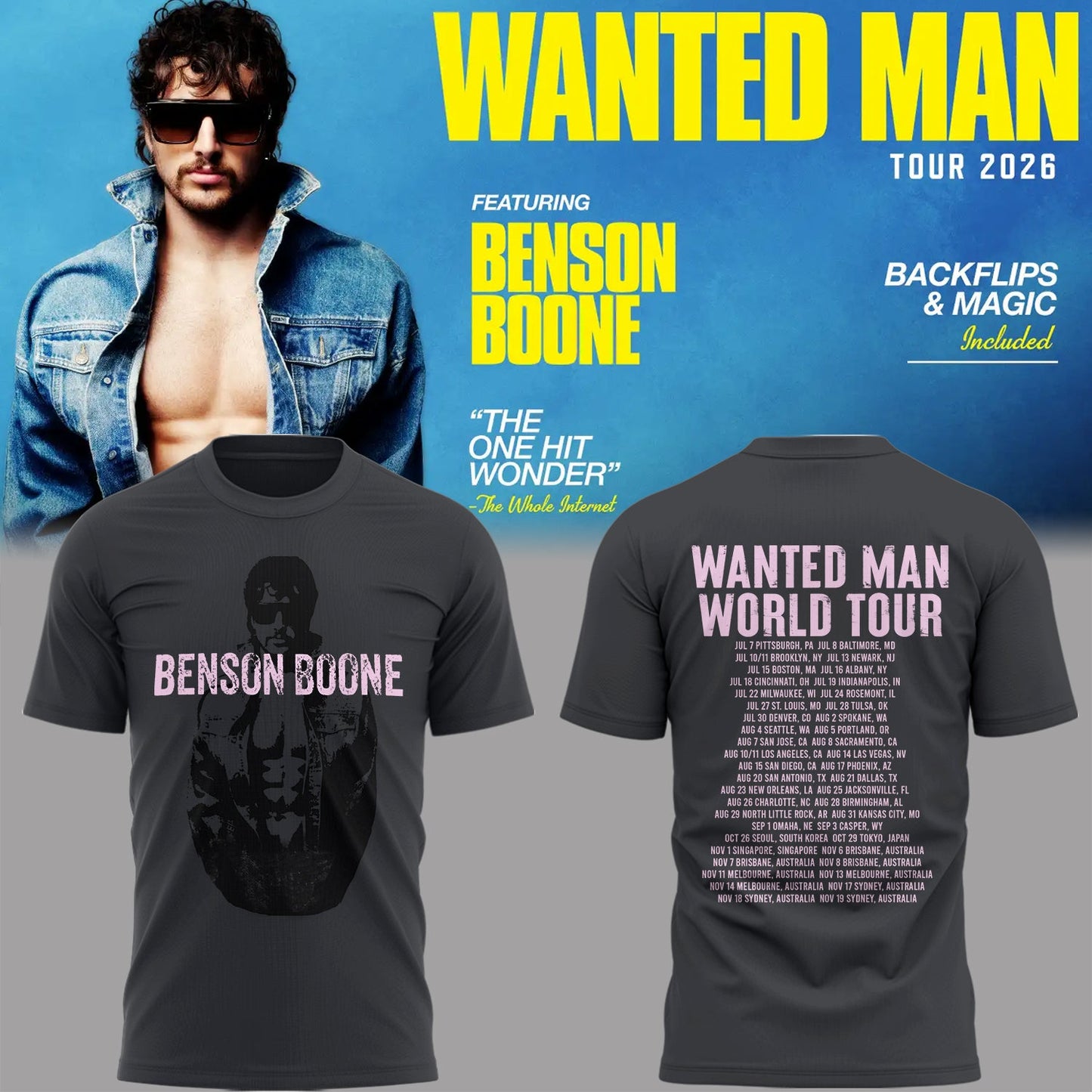 Limited Edition Wanted Man Tour 2026 Shirt