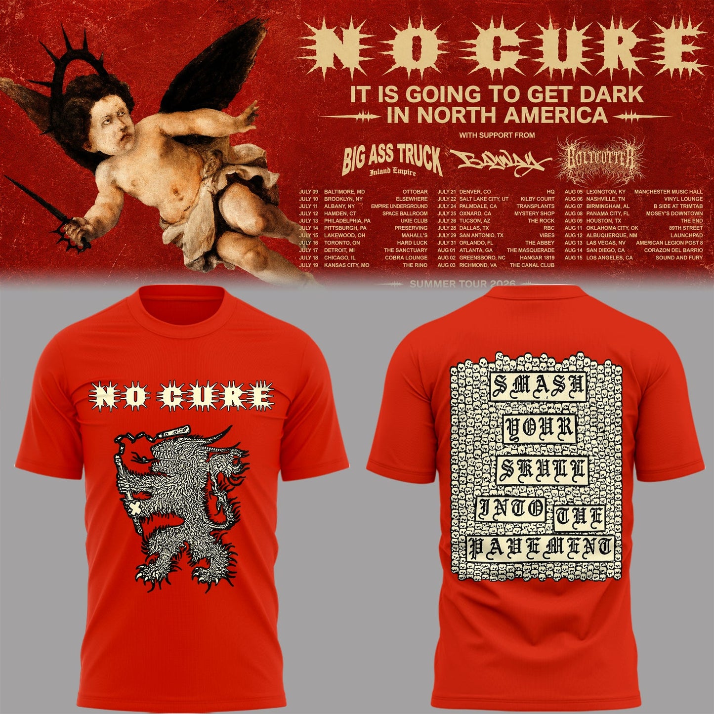 NC 💀⚒️ “It Is Going To Get Dark Tour” Shirt-PA071026001