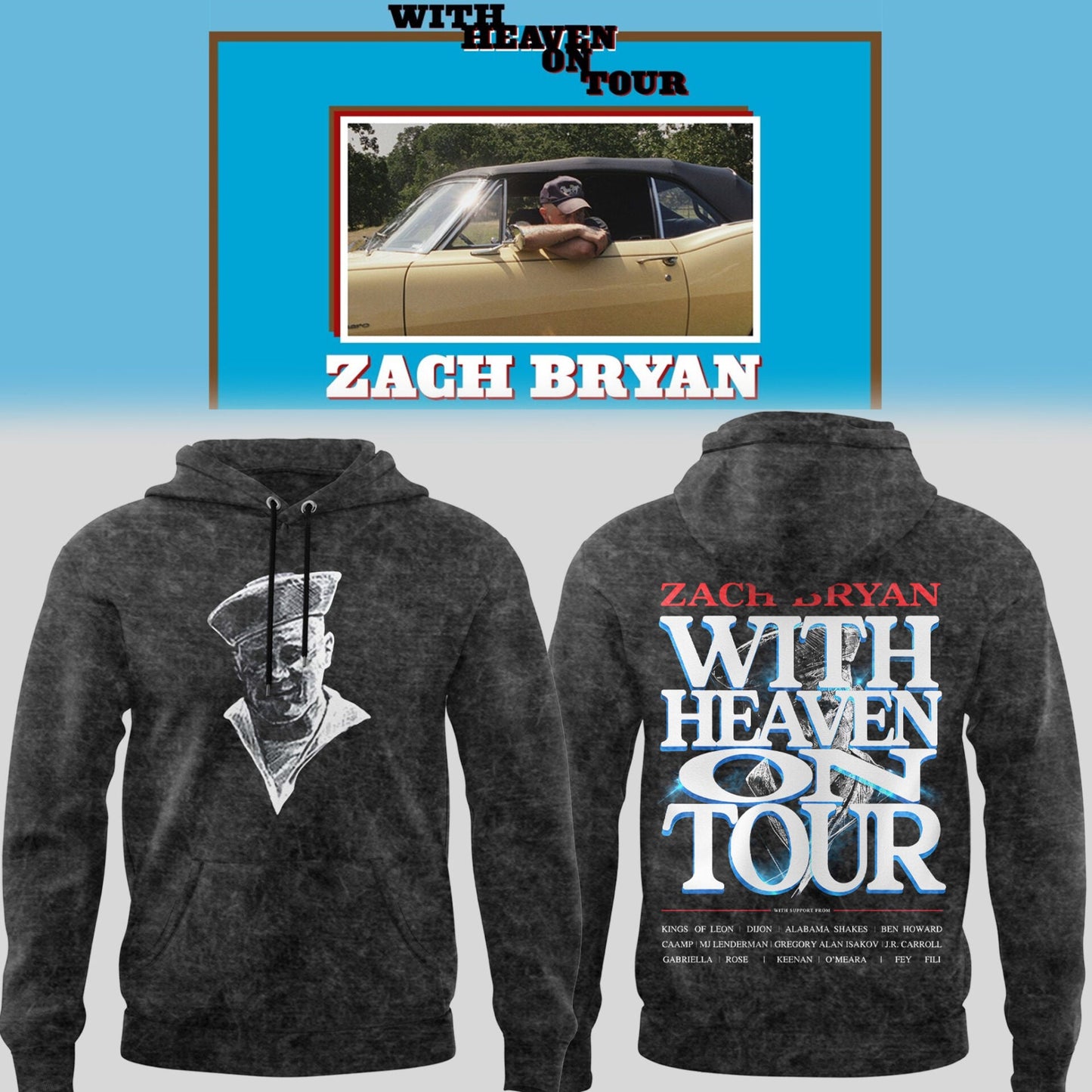 Limited Zach “With Heaven On Tour 2026.” Hoodie-PU26030931