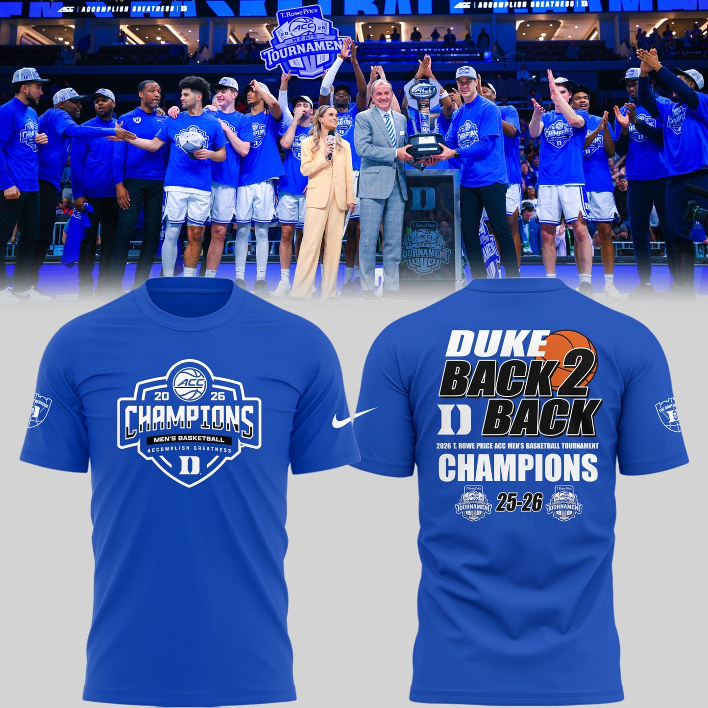 Limited Edition Duke Basketball B2B Champions ππ TShirt