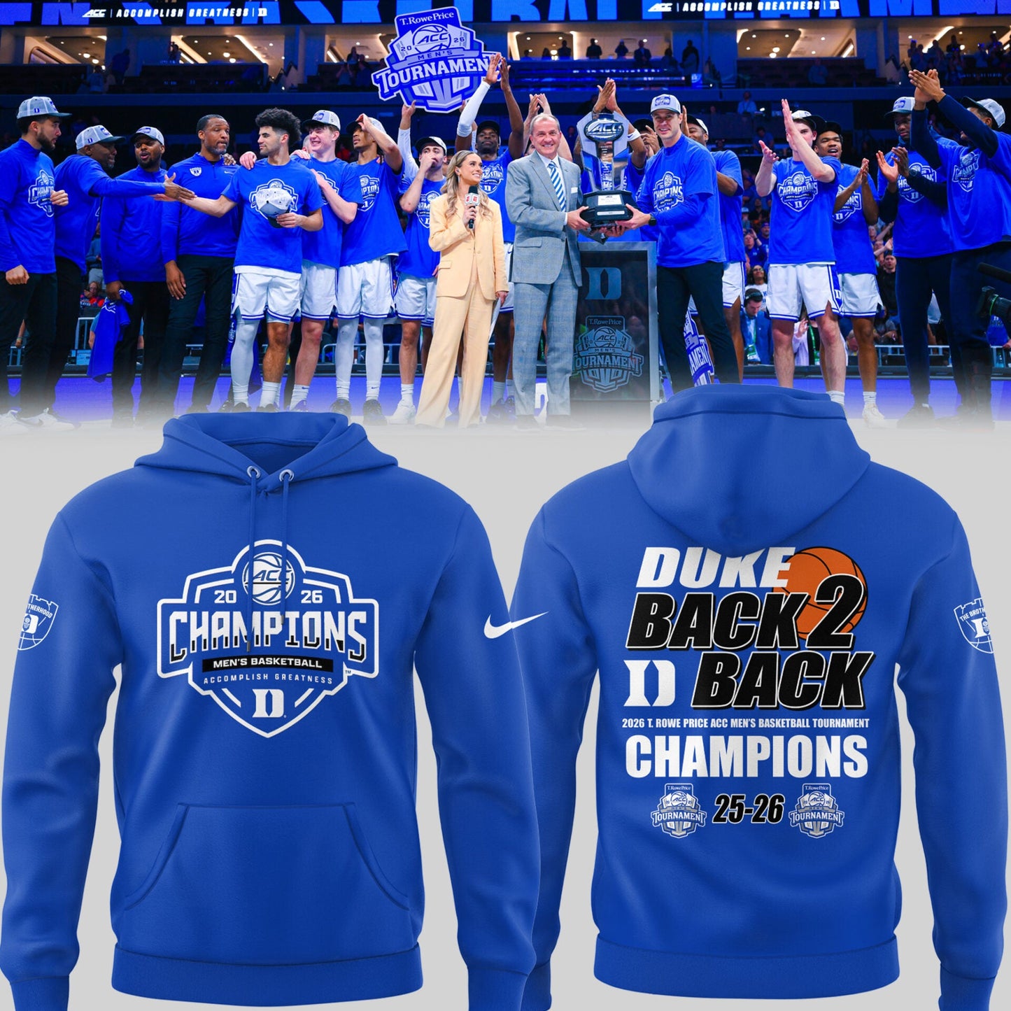 Limited Edition Duke Basketball B2B Champions 🏀🏆 Hoodie
