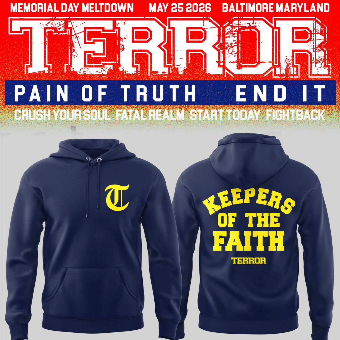 TERROR 🎵 MEMORIAL MELTDOWN in Baltimore 05/25/26 Hoodie