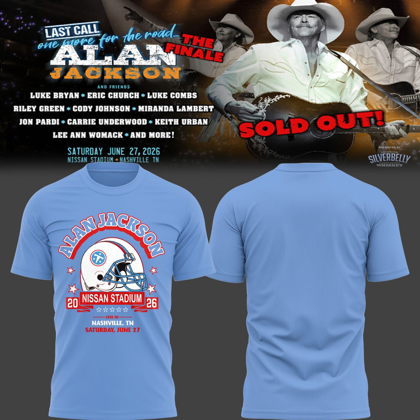 Alan Jackson x TN “Last Call One More for the Road – The Finale” TShirt