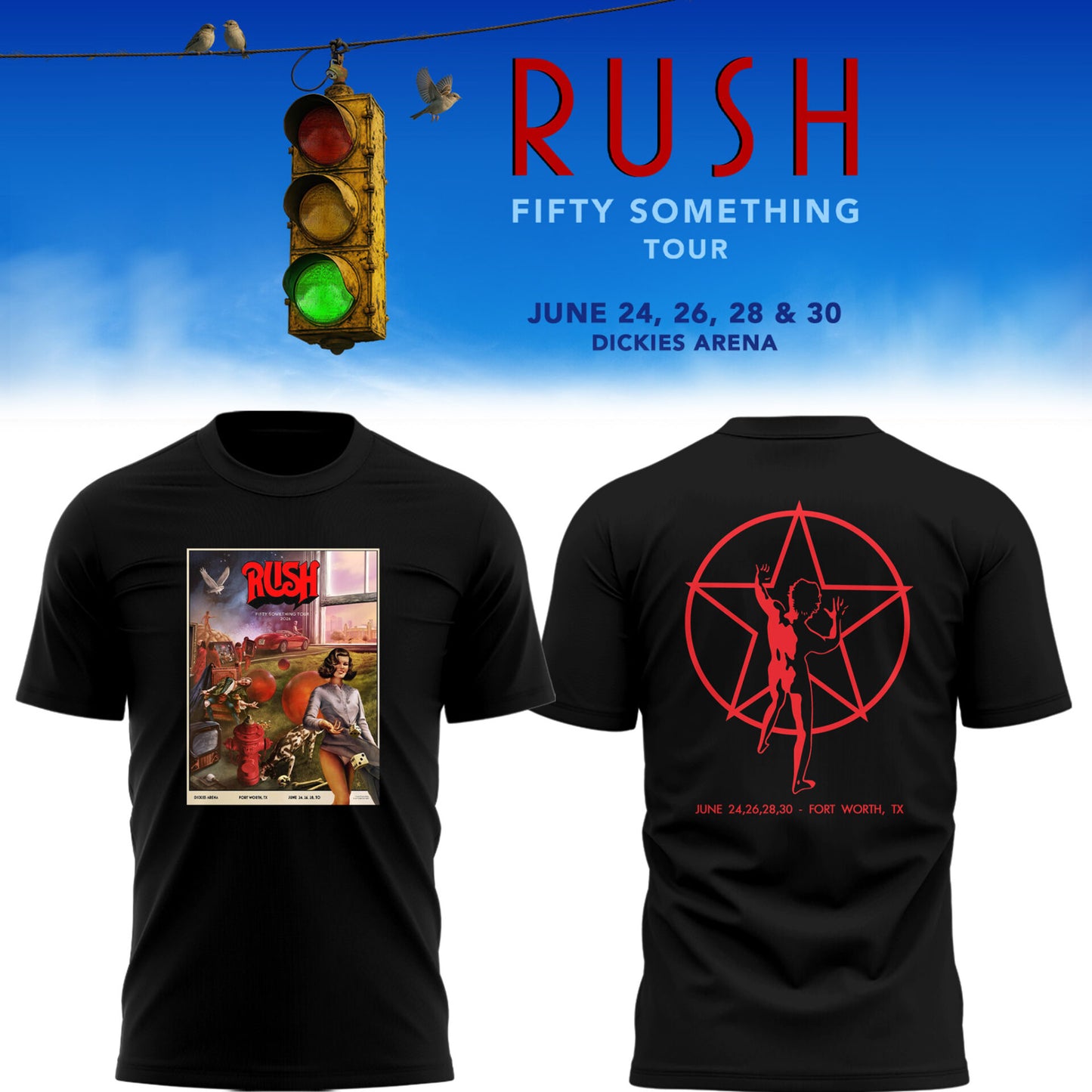 Rush Live at Dickies Arena in Fort Worth,TX TShirt