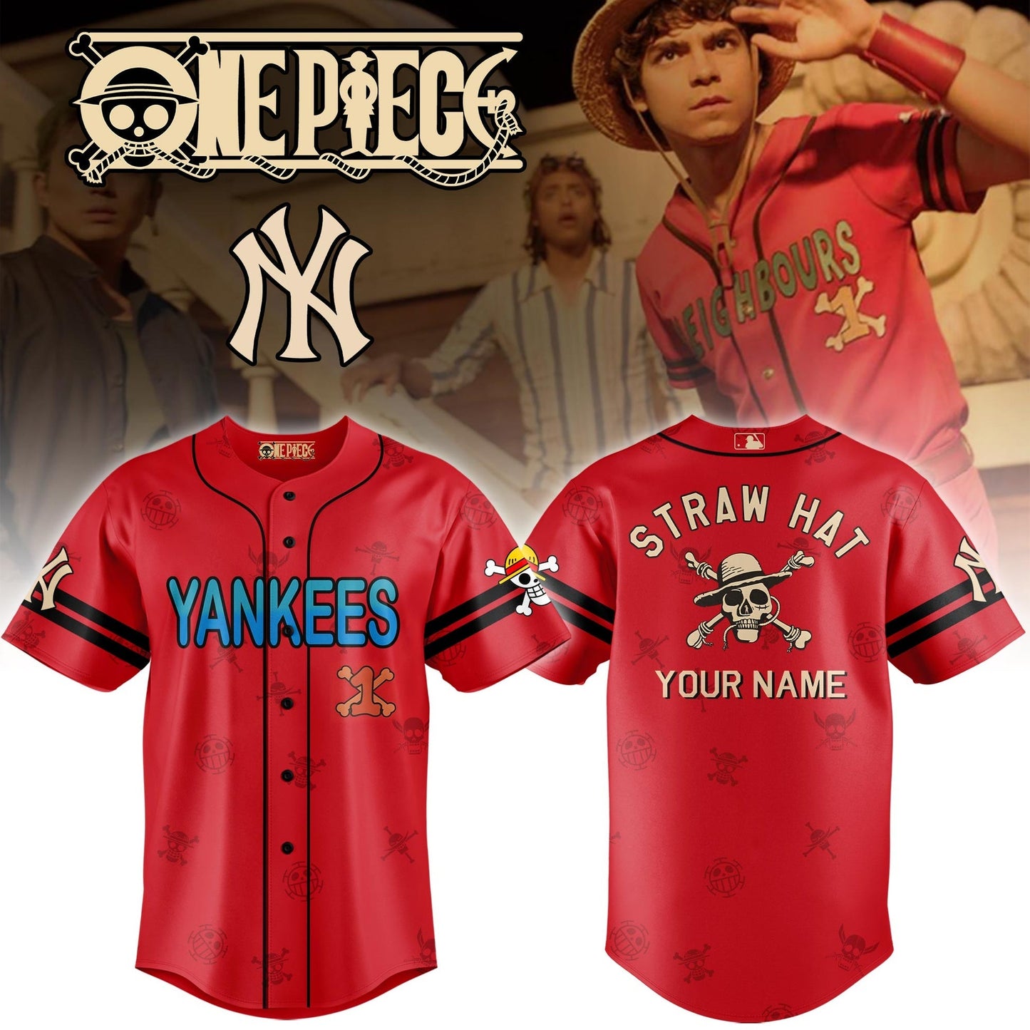 ALL TEAM MLB x One Piece Film Jersey Limited Edition + Selling Out Fast (PICK ONE TEAM)