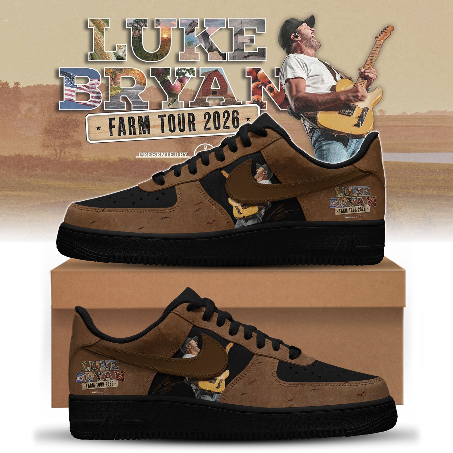 The Word On The Street Tour Luke Bryan Limited Edition Air Force 1 V3