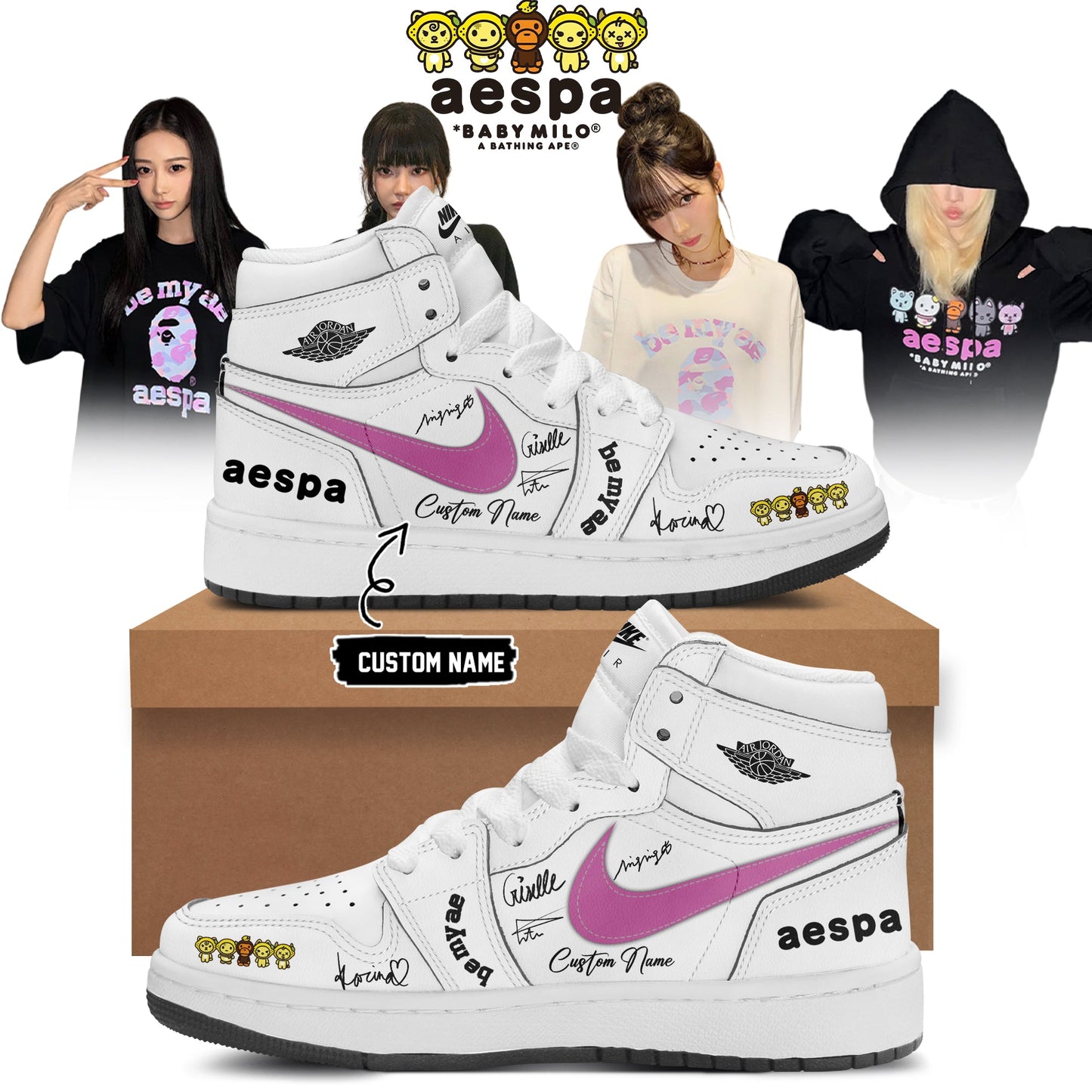 aespa x BAPE signed Shoes 24