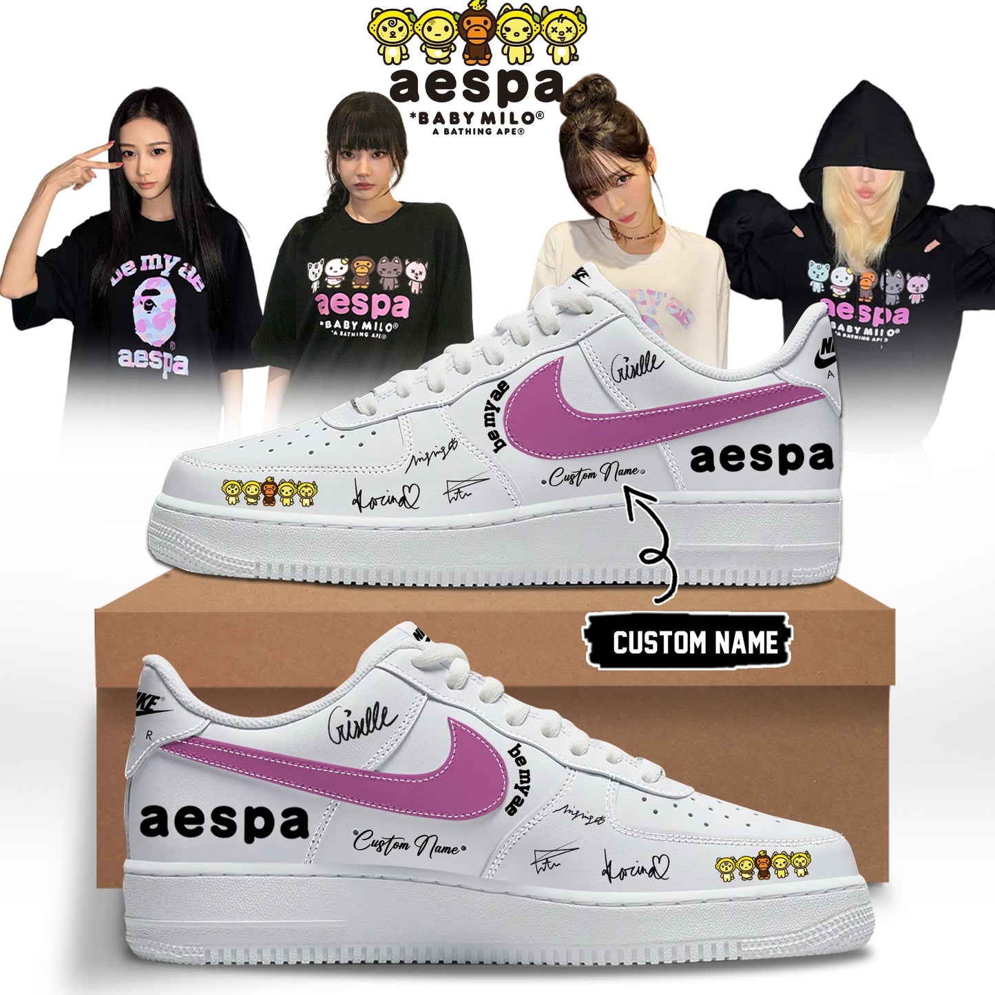 aespa x BAPE signed Shoes 24