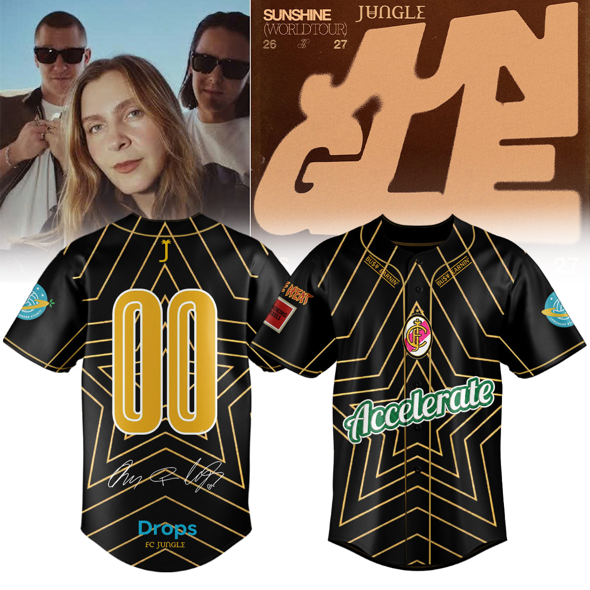 ,,,Jungle – Sunshine World Tour 2026/27 Limited Edition Signature – Jersey (Custom Number)