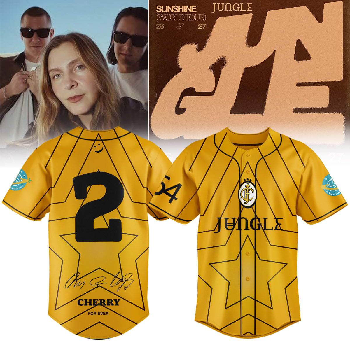 ,,,Jungle – Sunshine World Tour 2026/27 Limited Edition Signature – Jersey (Custom Number)
