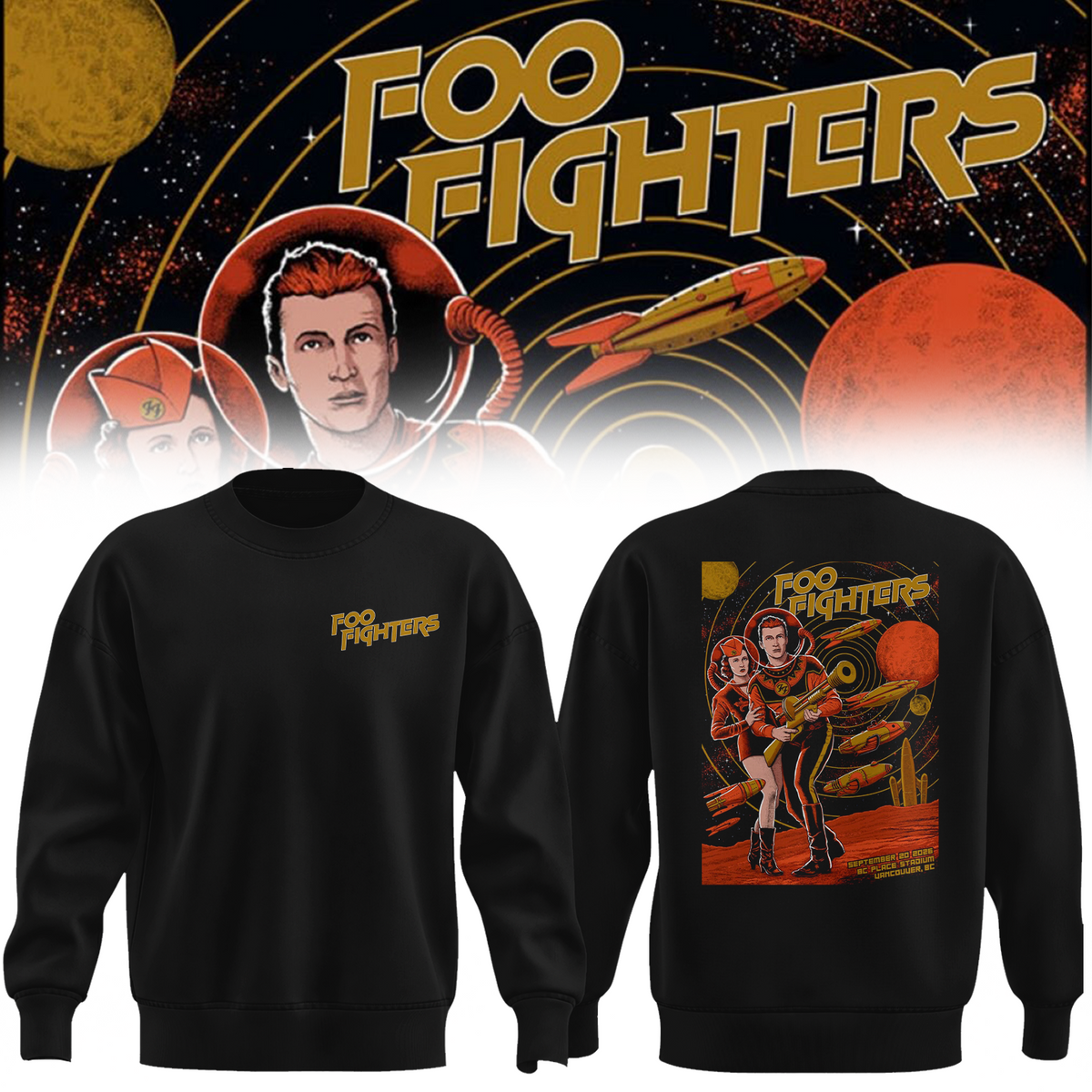 Foo Fighters Vancouver BC 2026 Event Poster Live At BC Place Stadium On September 20 2026 Shirt