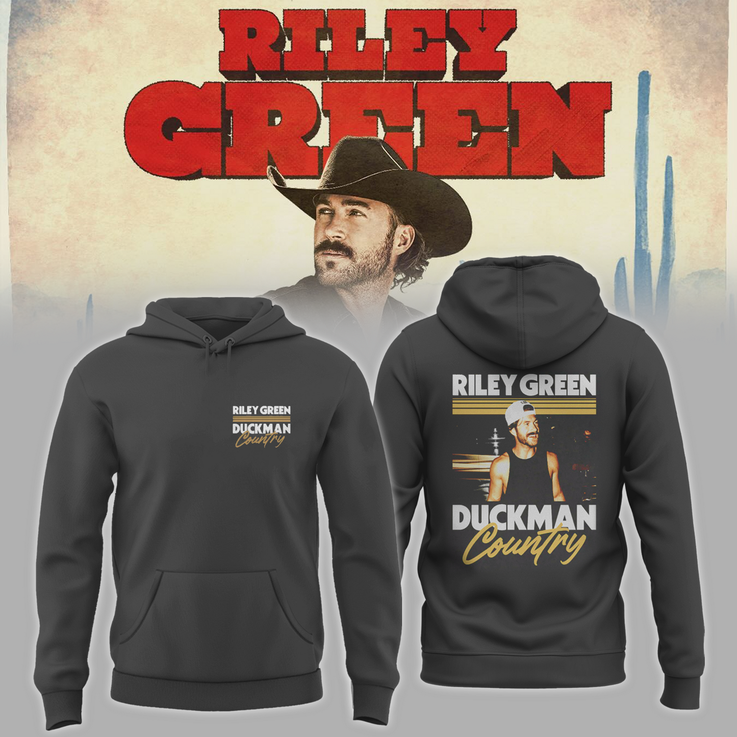 Riley Green Cowboy As It Gets Tour 2026 Edition Hoodie