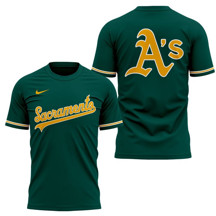 Men's Athletics Nike Green Sacramento Tshirt