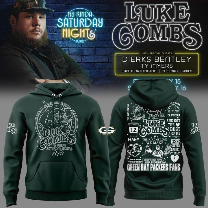 Luke Combs My Kinda Saturday Night Tour 2026 Lambeau Field Hoodie