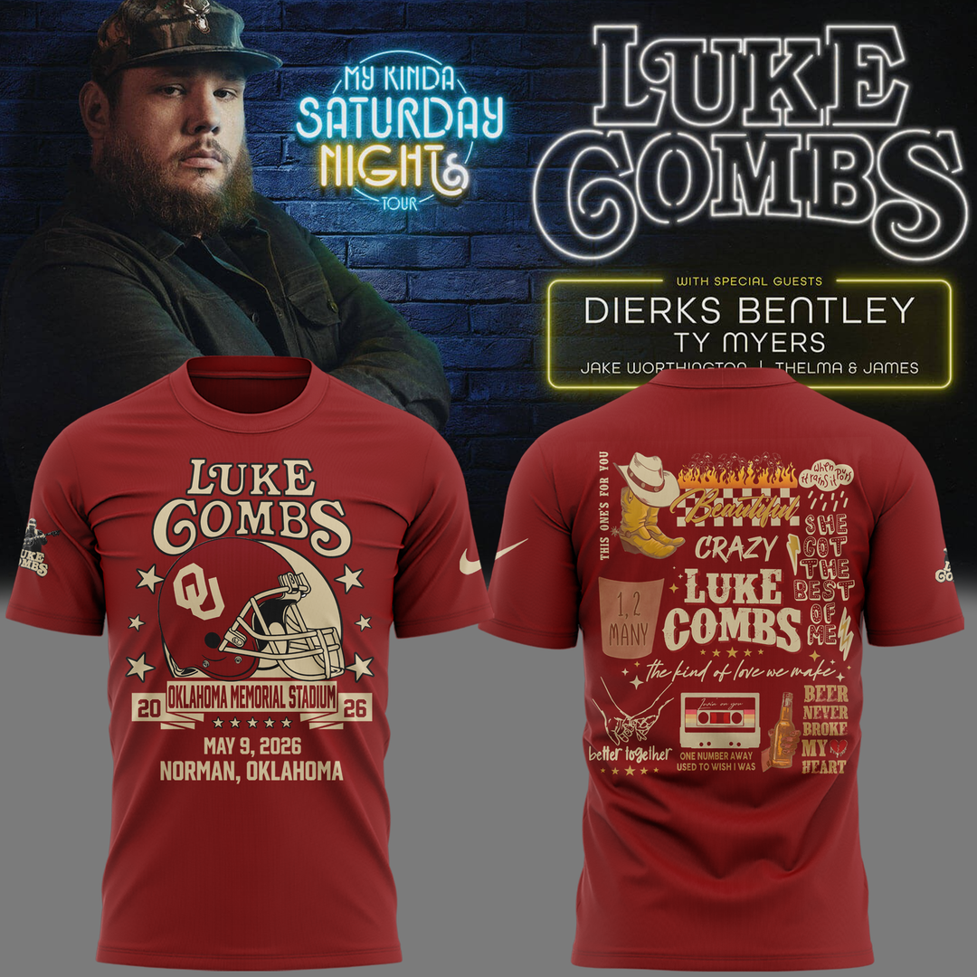 Limited Edition “My Kinda Saturday Night Tour” at Oklahoma Memorial Stadium Shirt