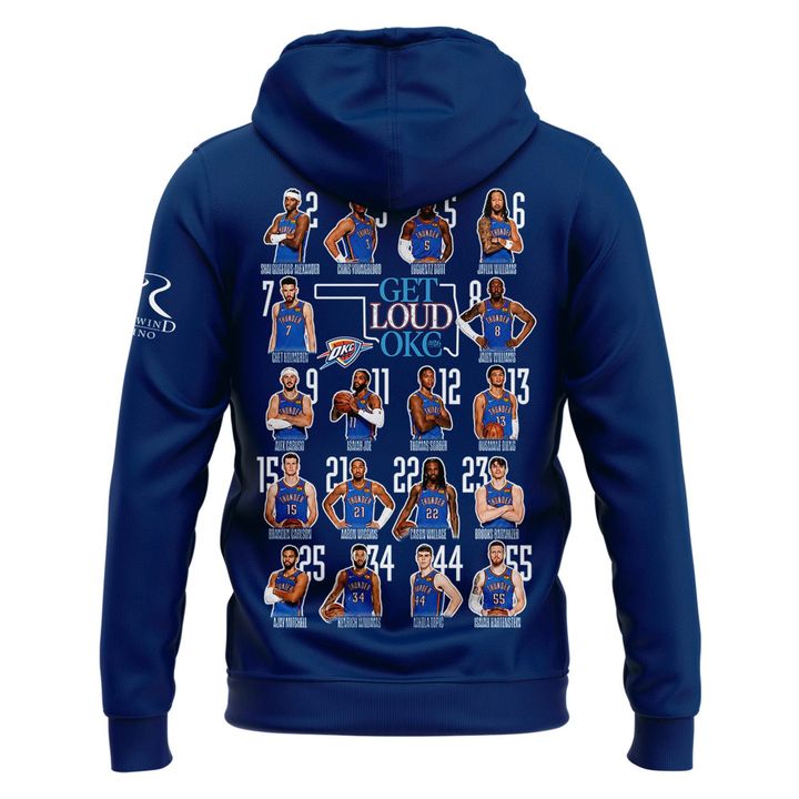 Exclusive 2026 Oklahoma City Thunder Playoffs Round 2 Game 2 Hoodie “For City. For Team. For Thunder.”