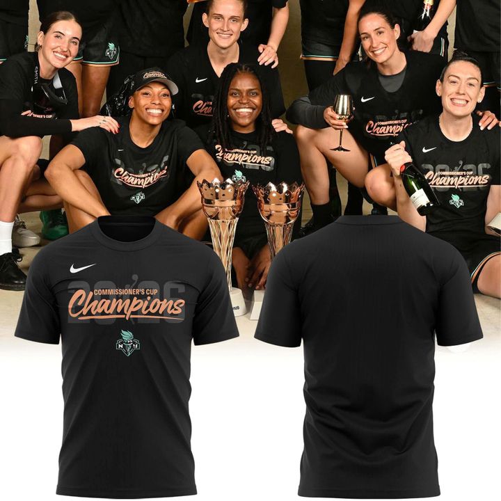 New York Liberty Seafoam 2026 COMMISSIONER’S CUP CHAMPIONS T-shirt