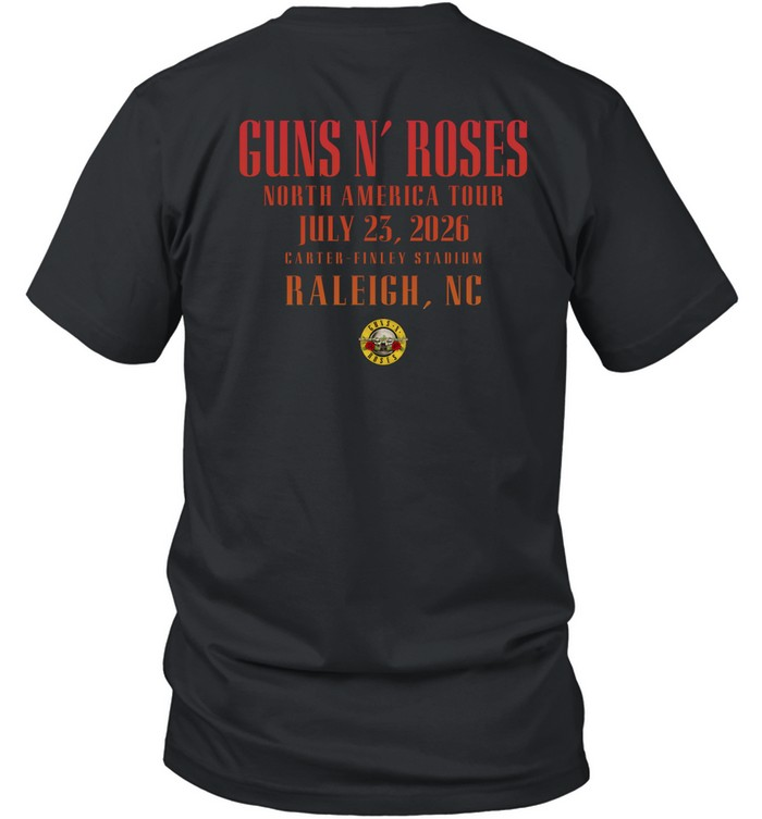 Guns N' Roses - World Tour 2026 At Carter-Finley Stadium T-Shirt