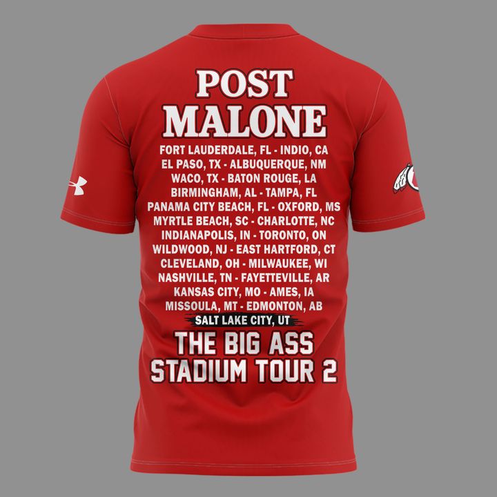 01. Post Malone x Utah Football - THE BIG ASS Stadium Tour Part 2 T-Shirt
