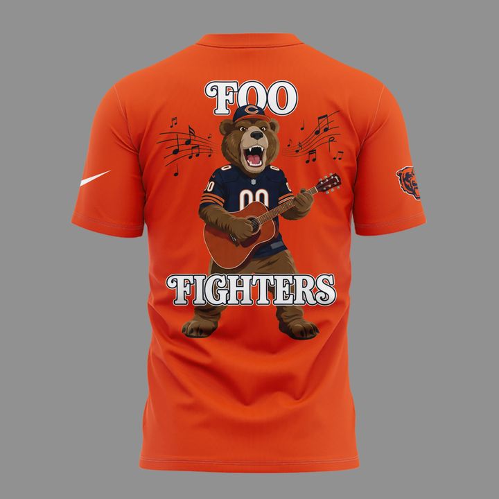 07.10. Orange Shirt Chicago Bears x Foo Fighters - Take Cover Tour 2026 T-Shirt