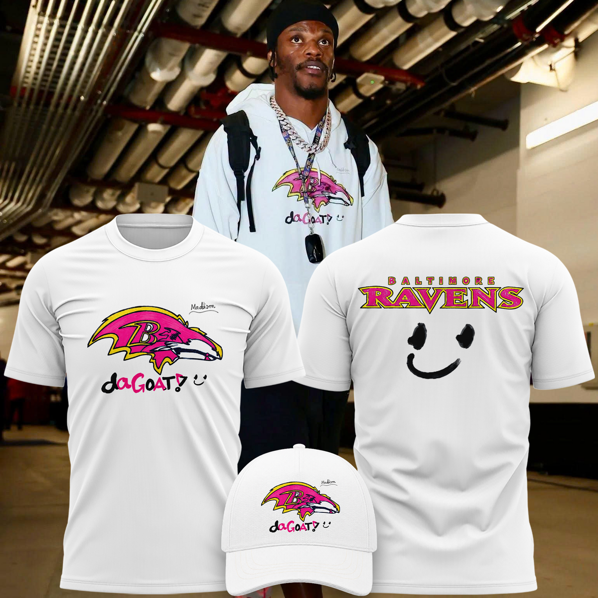 Limited Edition Baltimore Ravens Tshirt Designed By Young Heroes Battling Cancer