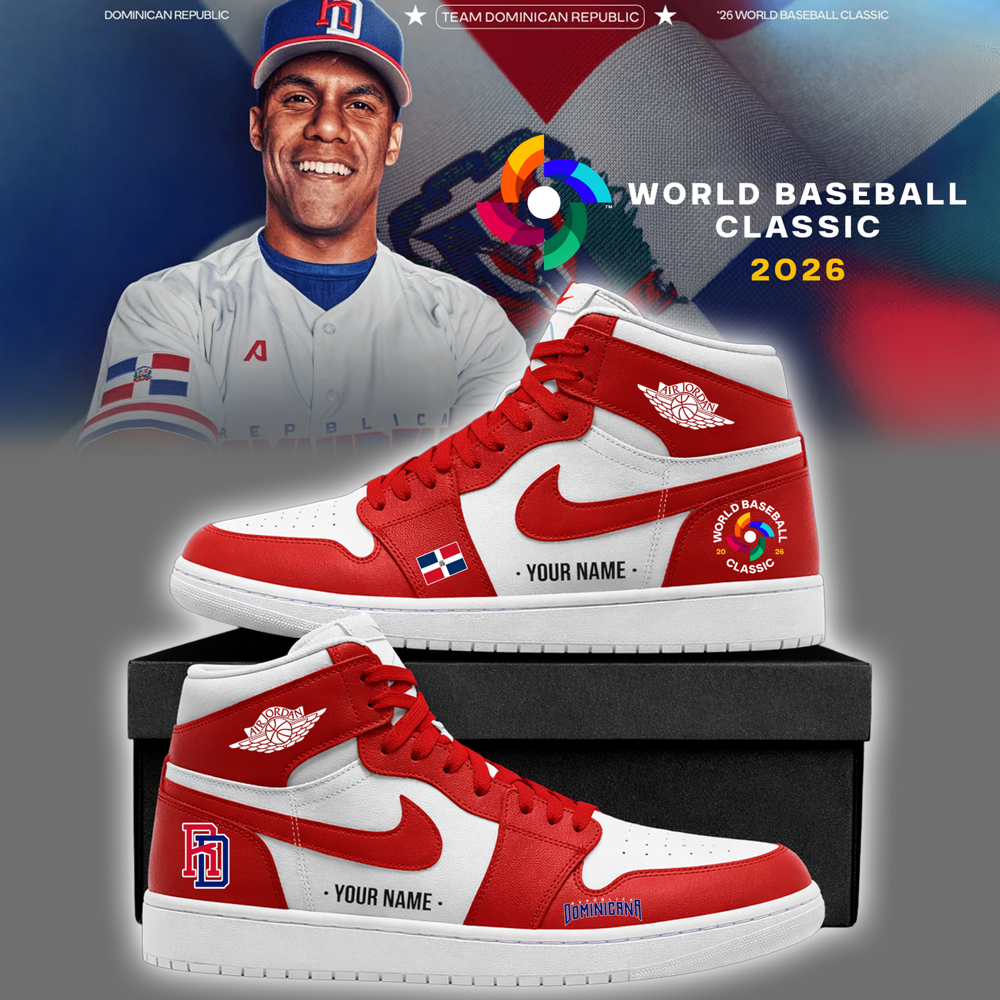 Dominican Republic Baseball 2026 World Baseball Classic Baseball JD1