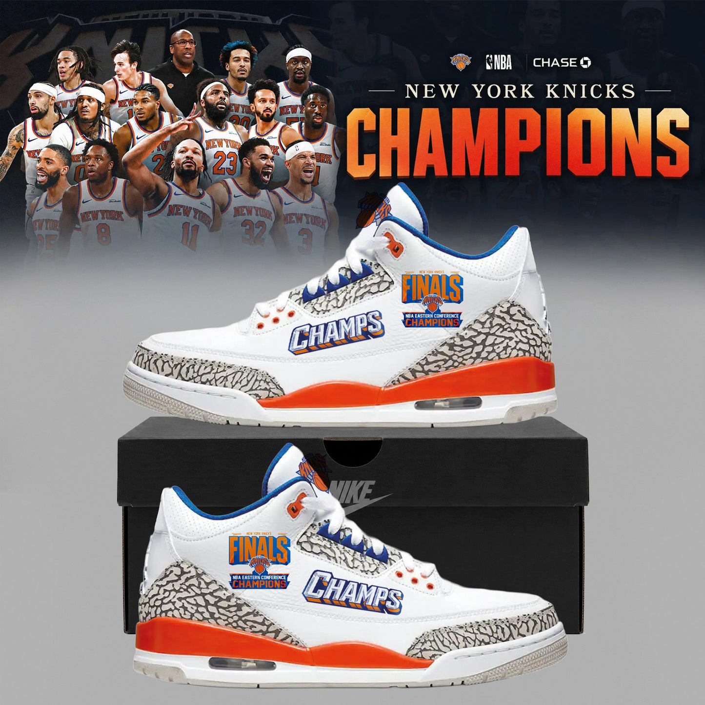 New York Knicks Eastern Conference Champions Shoes