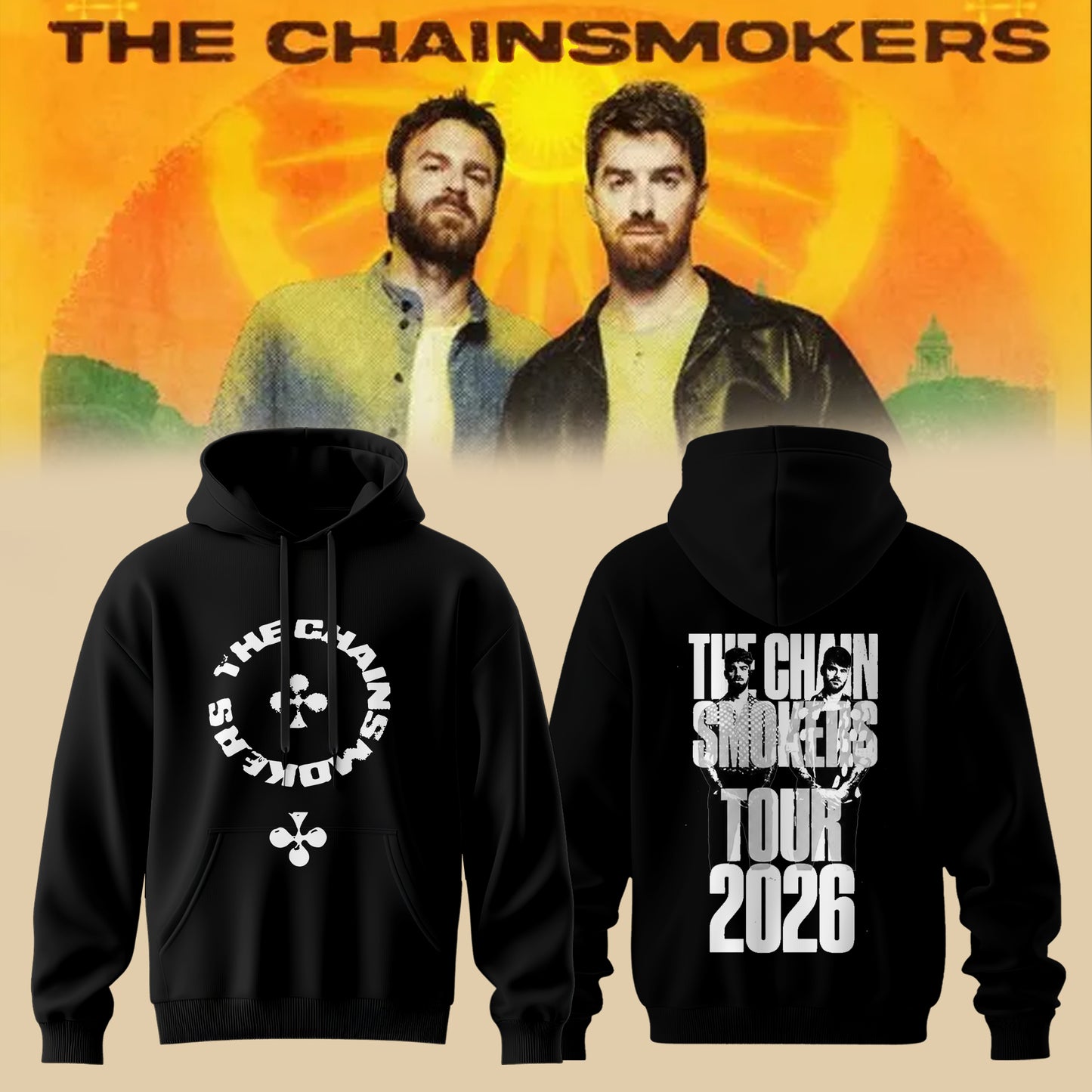 The Chainsmokers Tour 2026 Premium 3D All-Over Print Hoodie V5