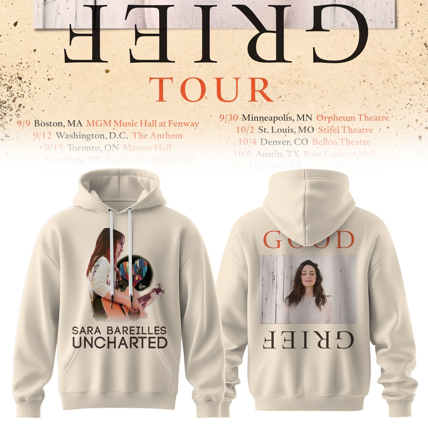 SARA BAREILLES “GOOD GRIEF” TOUR COLLECTION HOODIE